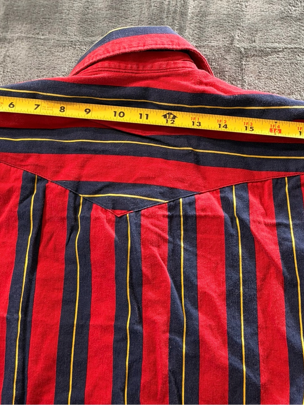 Wrangler Red Navy Striped snap - down Shirt - Picture 11 of 12